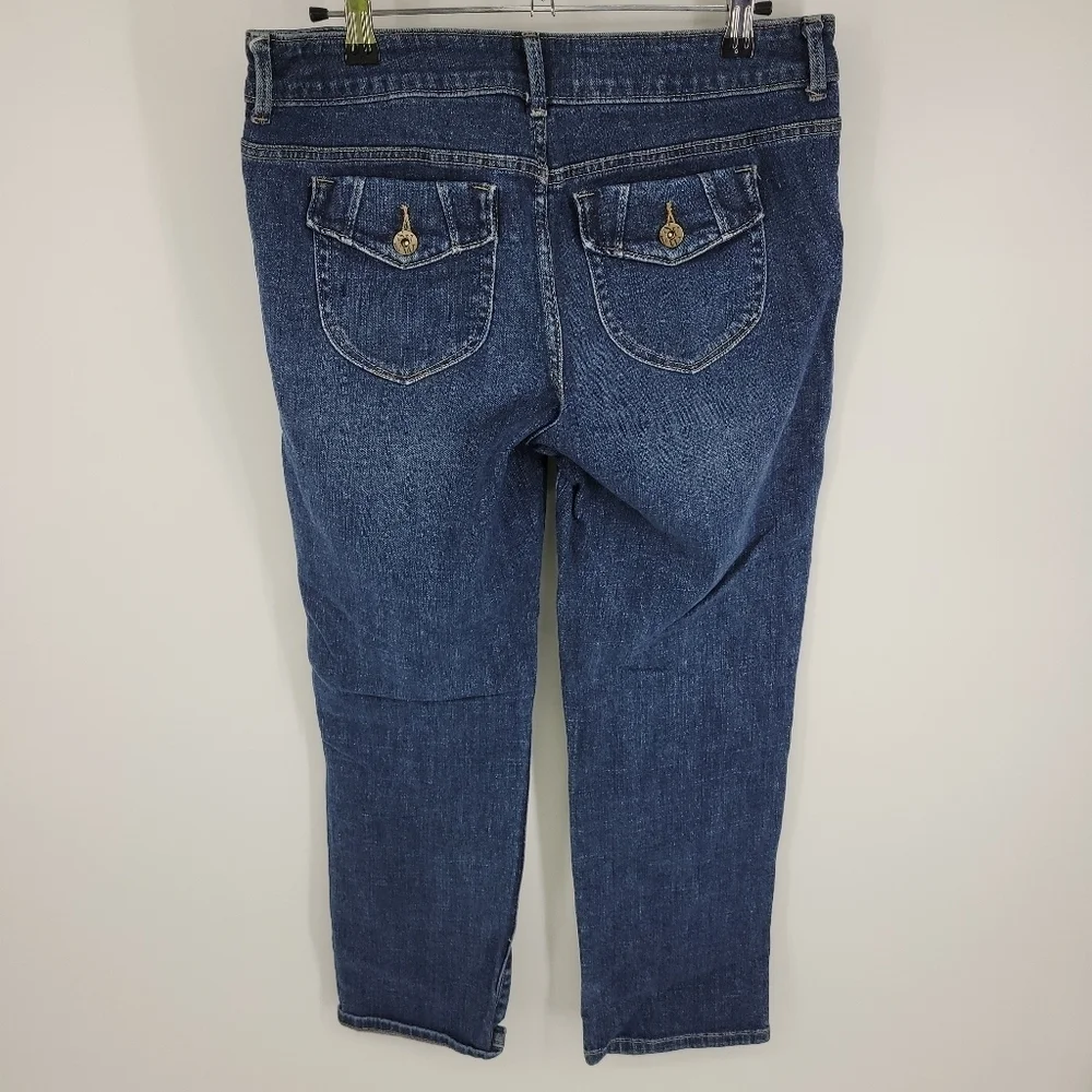Simply Vera Vera Wang Women's Mid-Rise Straight Leg Blue Denim Jeans‎ Size 8